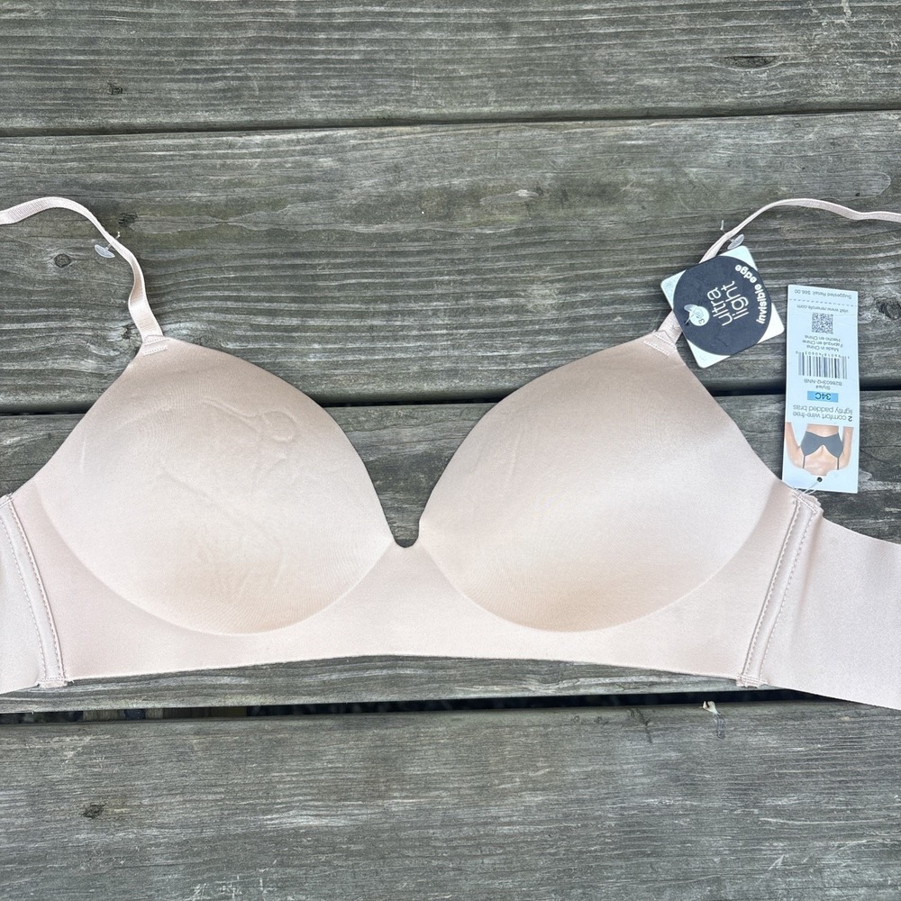 SOPHIE B. 34C SEASHELL INVISIBLE EDGE WIRE FREE BRA NEW WITH TAGS ultra light